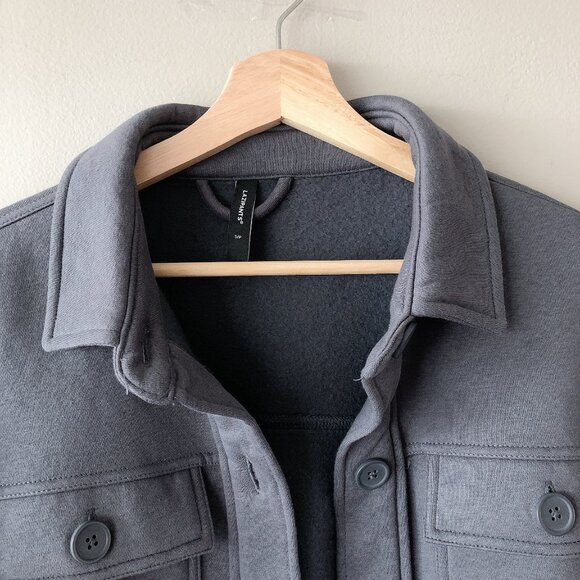 Lazypants LIKE NEW steel blue shacket small oversized sweater shacket - Picture 10 of 15